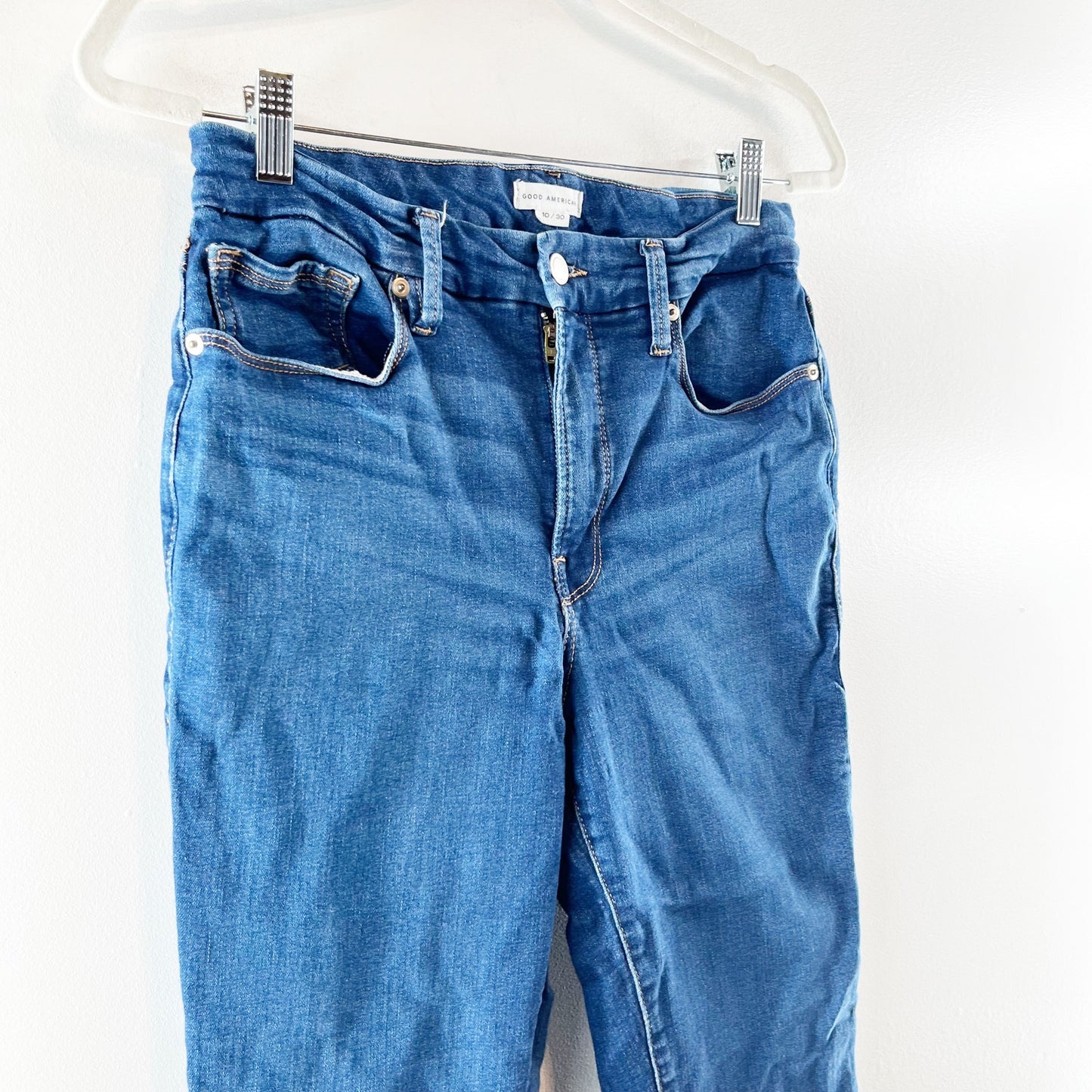 Good American High Rise Good Legs Straight Leg Jeans Blue007 10 / 30