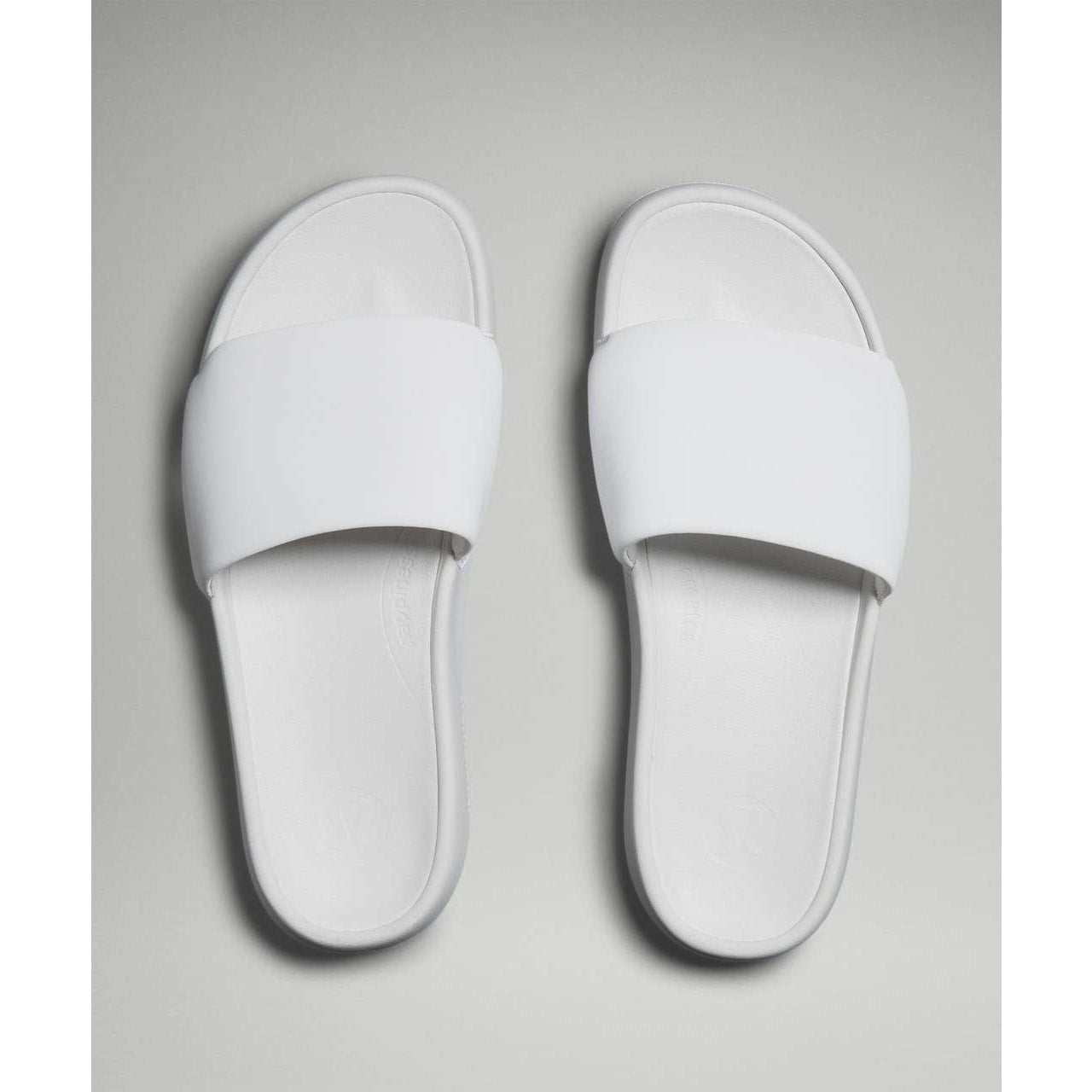 Lululemon Athletica Restful Slip On Flat Slides Sandals White 9