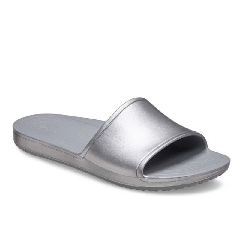 Crocs Slide Comfort Sandals Gray Silver 7