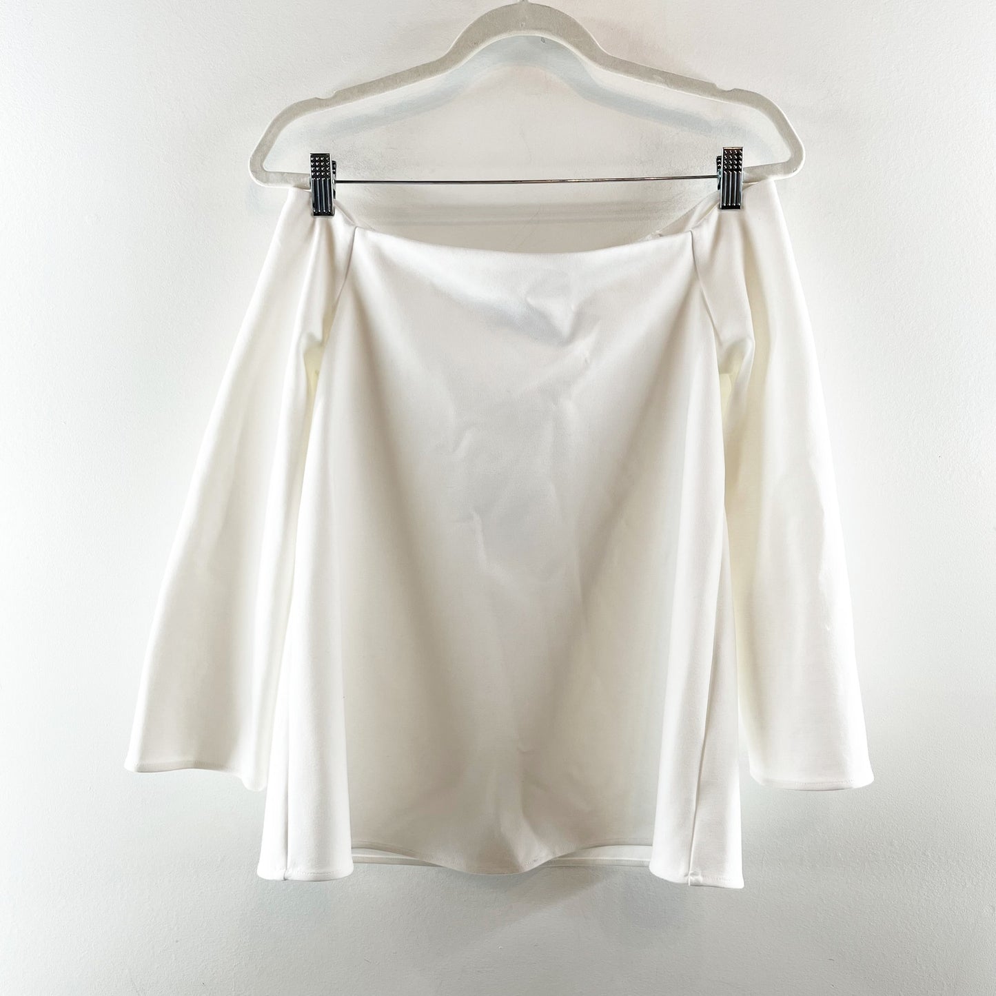 Tuckernuck Miranda Off The Shoulder Long Sleeve Blouse Top White Small