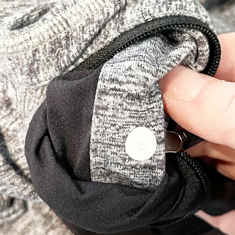 Lululemon Think Fast Long Sleeve Hoodie Sweatshirt Top Gray Black 6