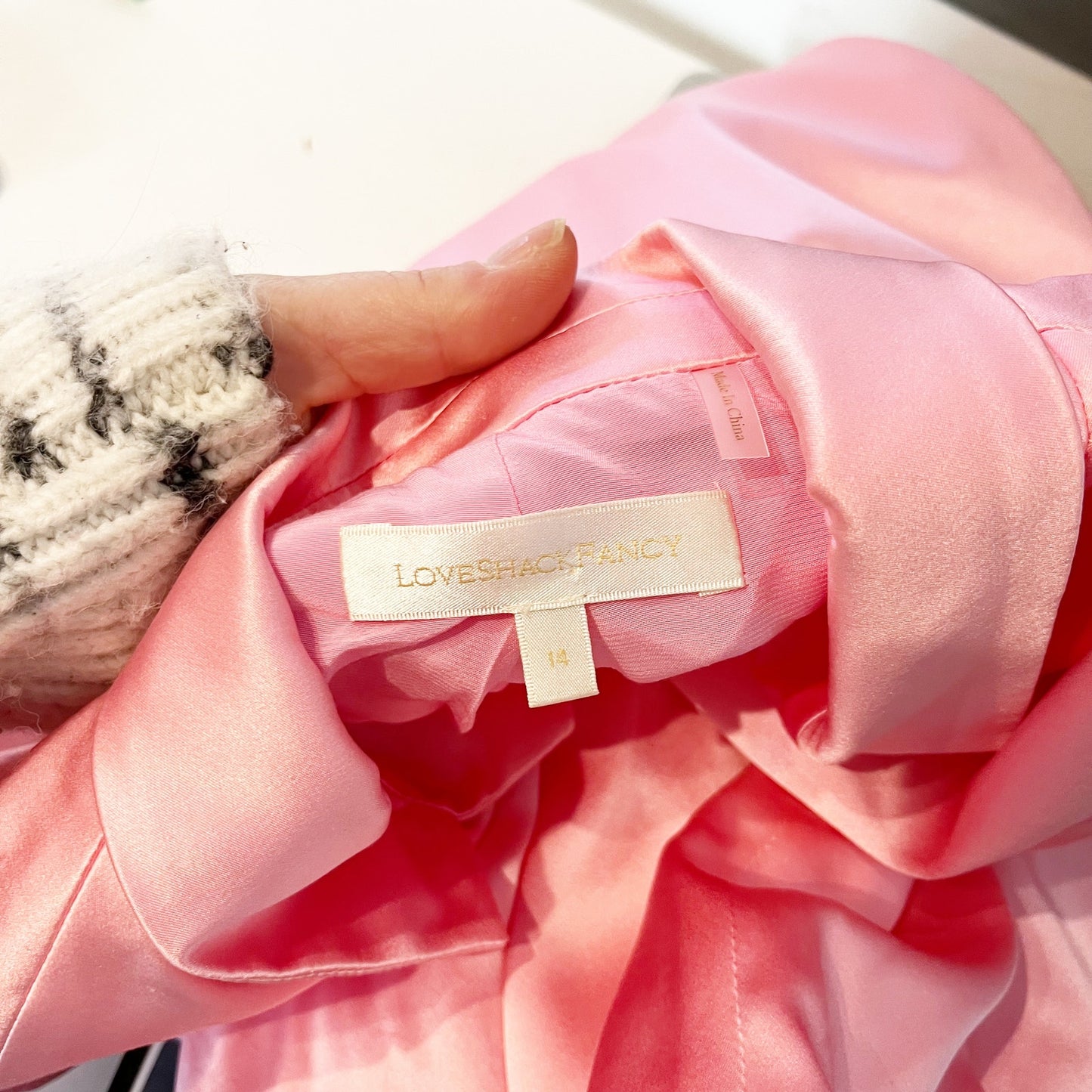 LoveShackFancy Astara Silk Blazer Jacket Pink 10