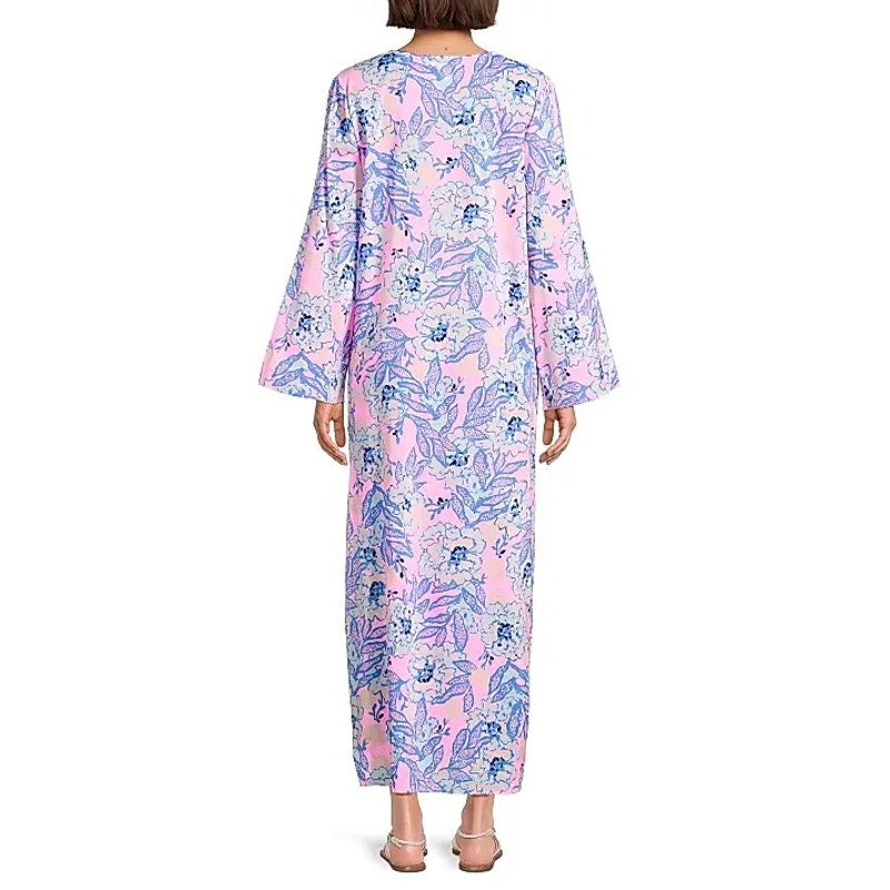 Lilly Pulitzer Perry Cover Up Maxi Dress Multi Totally Koalafied Pink XL