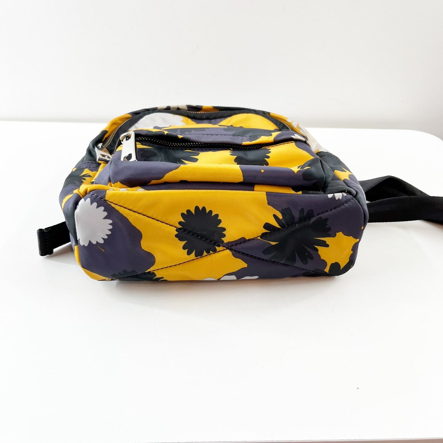 Marc Jacobs Nylon Varsity Pom Pom Backpack Blue Yellow