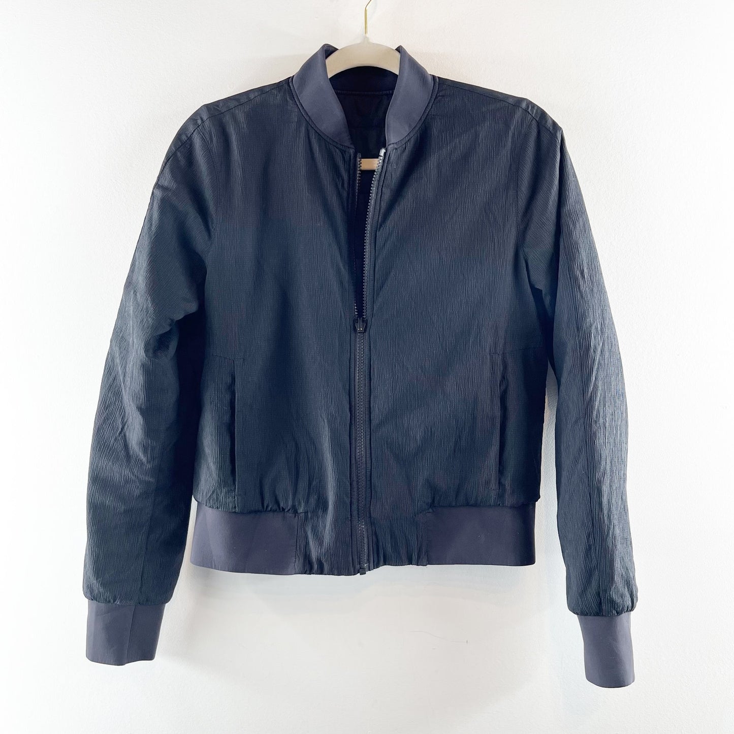 Lululemon Non-Stop Bomber Jacket Full Zip Black 6