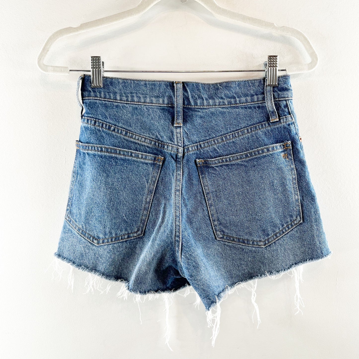 Madewell Mid Rise Perfect Jean Cutoff Denim Shorts Blue 24