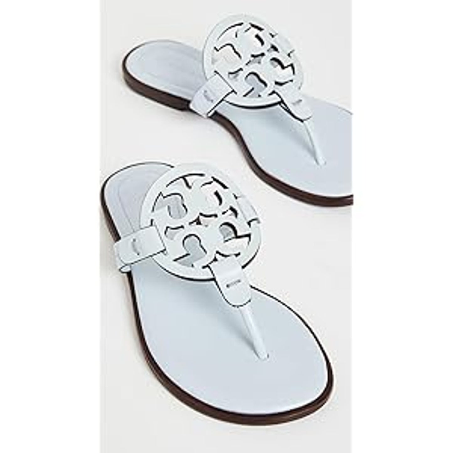 Tory Burch Miller Welt Thong Leather Sandals Pastel Blue 8.5