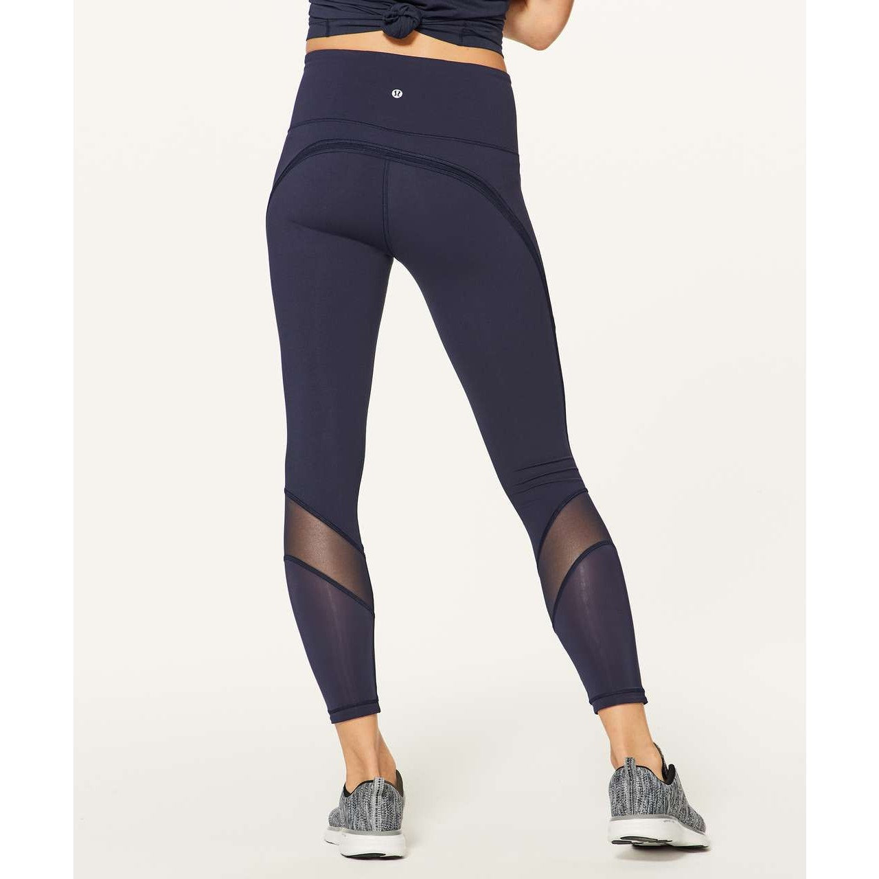 Lululemon Fresh In Mesh High Waisted Training Tight Leggings Midnight Navy 4