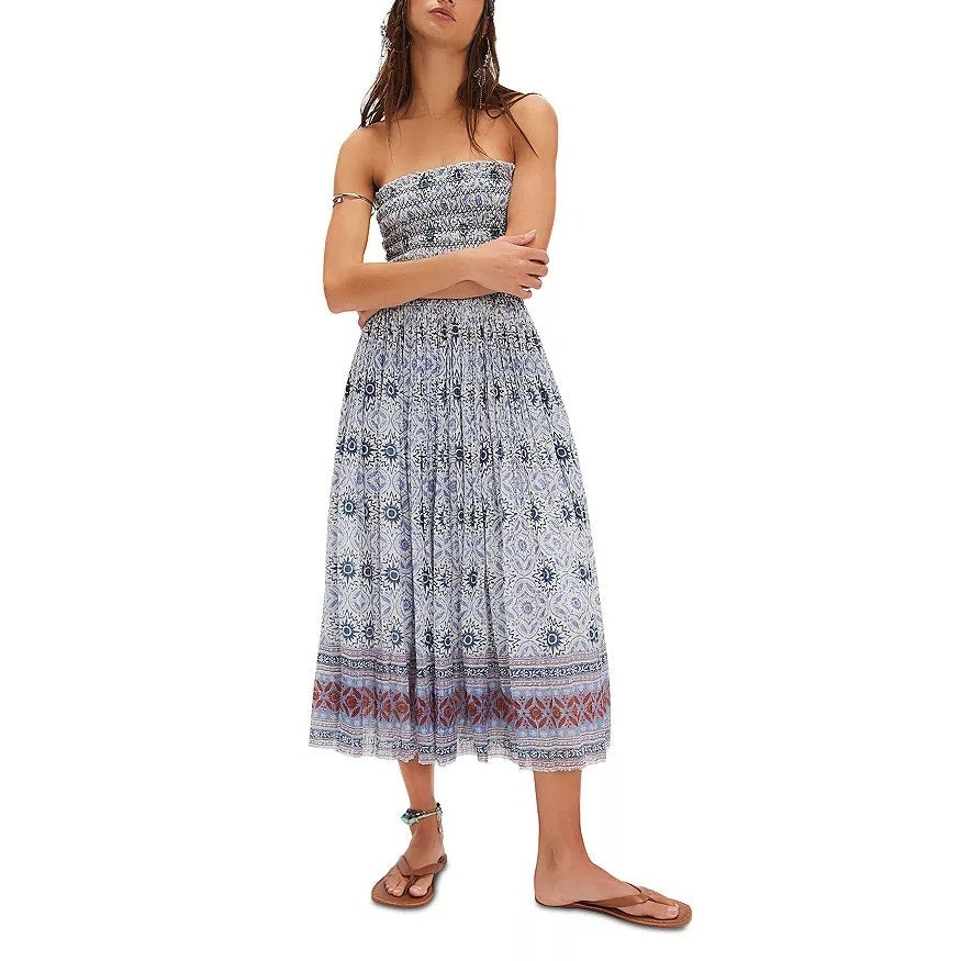 Free People Ravenna Printed Convertible Maxi Skirt Midi Dress XS