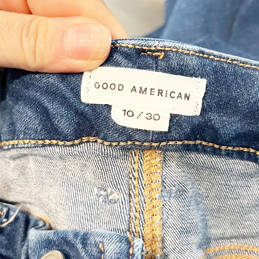 Good American High Rise Good Legs Straight Leg Jeans Blue007 10 / 30