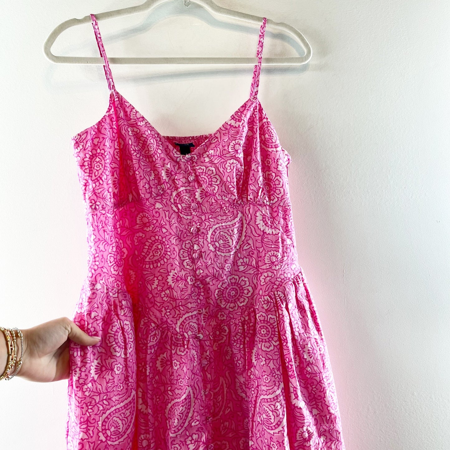 Roller Rabbit x Target Paisley Drop Waist Cotton Maxi Dress Pink Medium