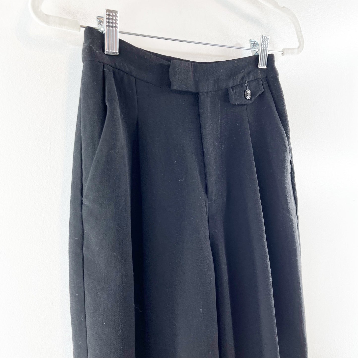 Madewell The Rosedale Hi-Rise Straight Relaxed Crepe Pleated Pant True Black 00