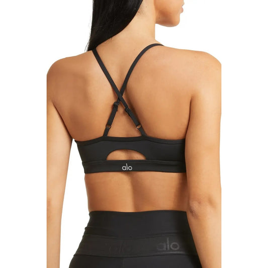 Alo Airlift Intrigue Sports Bra Black Small