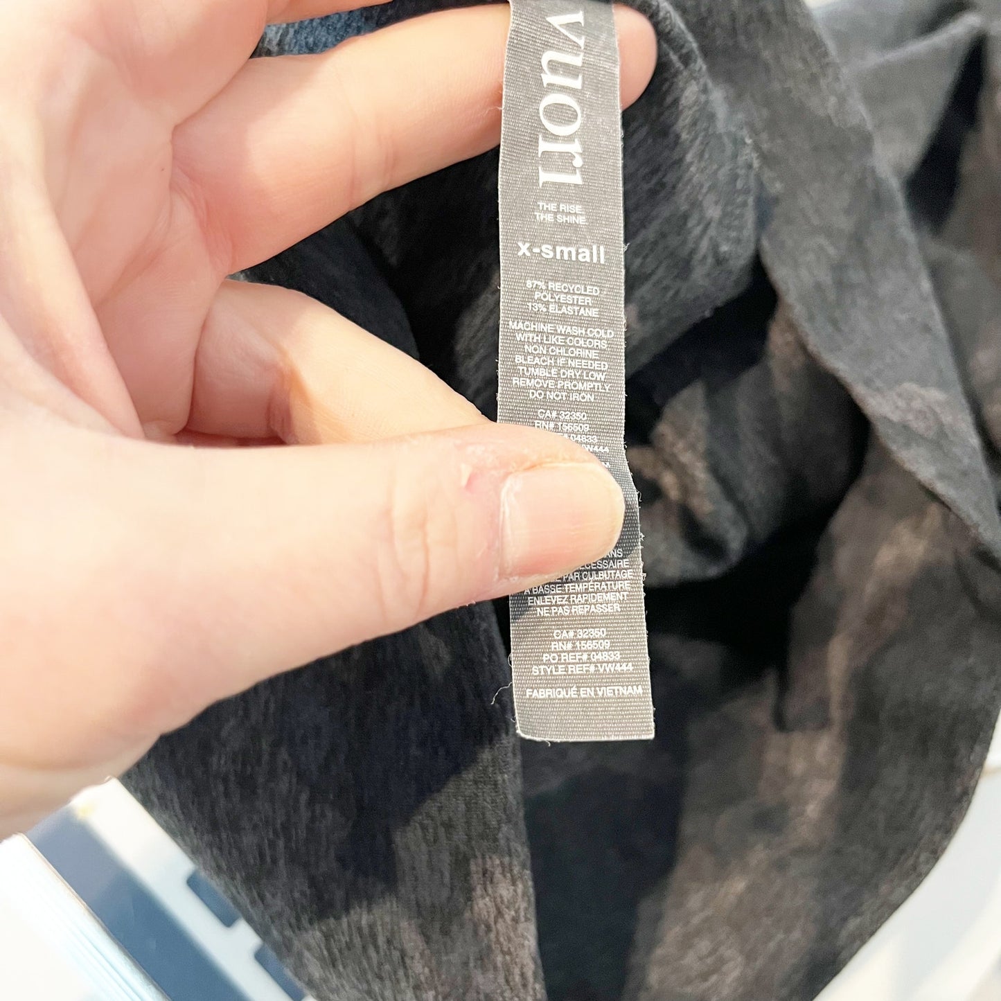 Vuori High Rise Clean Elevation Leggings Gray Blue XS