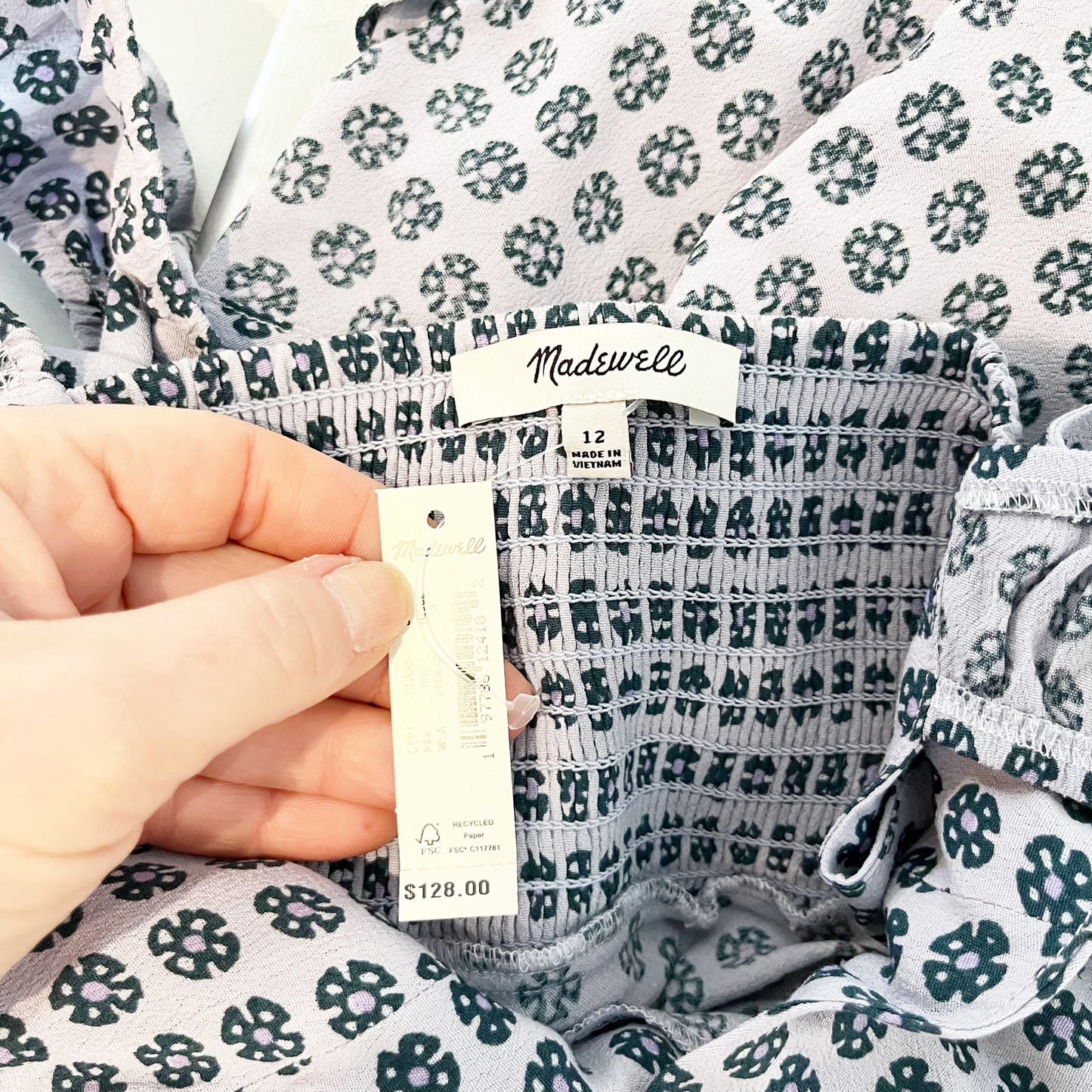 Madewell Cap Sleeve Button Up Mini Dress Washed Lavender Purple 12