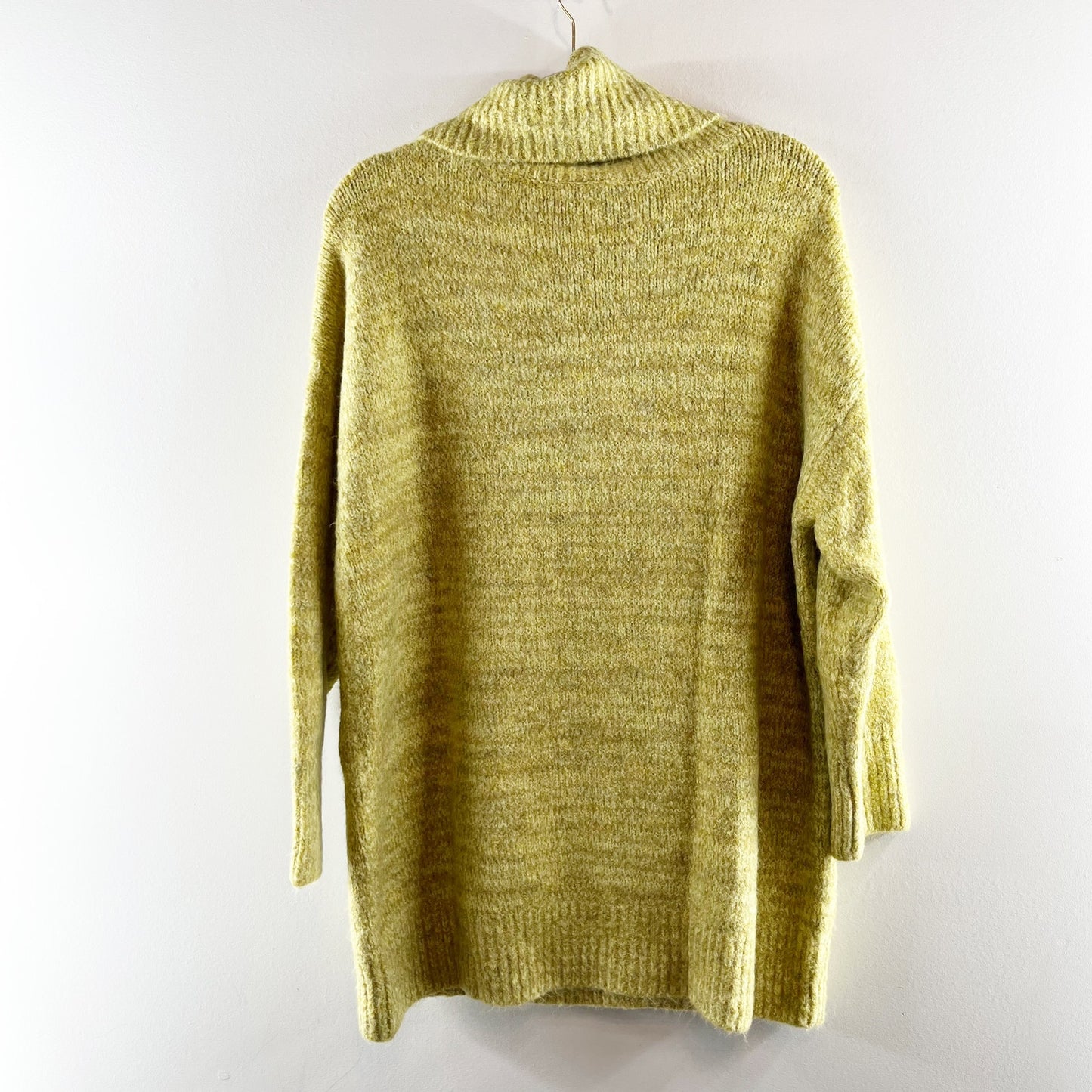 Topshop Chunky Turtleneck Jumper Sweater Mini Dress Long Sleeve Green Small