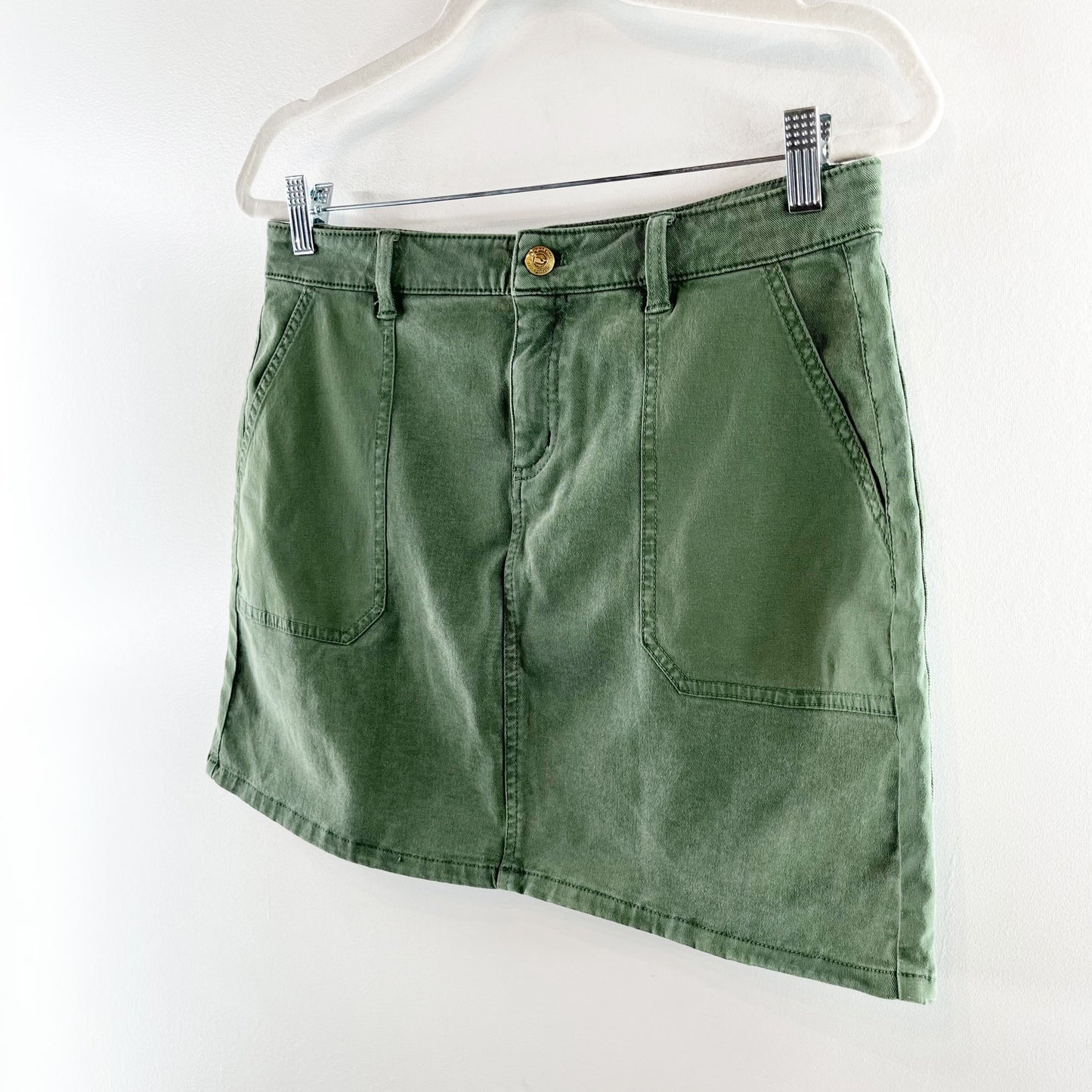 Vineyard Vines Cotton Denim Mini Skirt Green 10