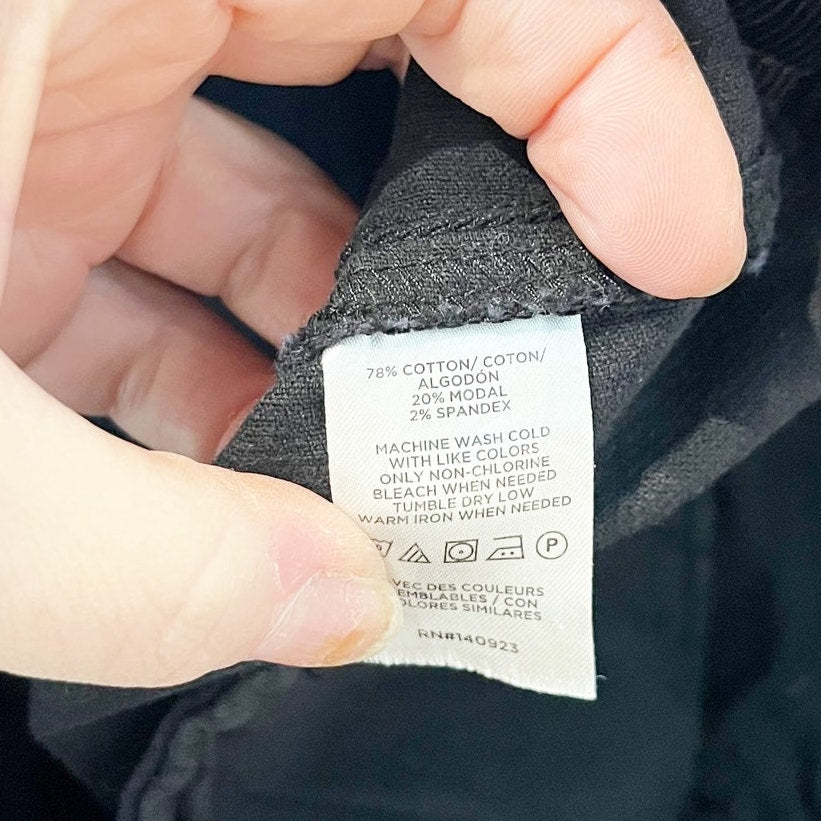 LOFT The Palmer High Rise Wide Leg Corduroy Pants Black 14