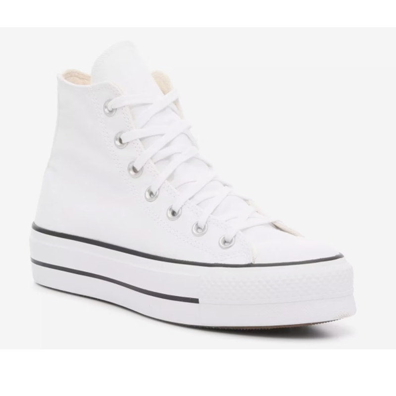 Converse Chuck Taylor High Top Lace Up Platform Sneakers White 6
