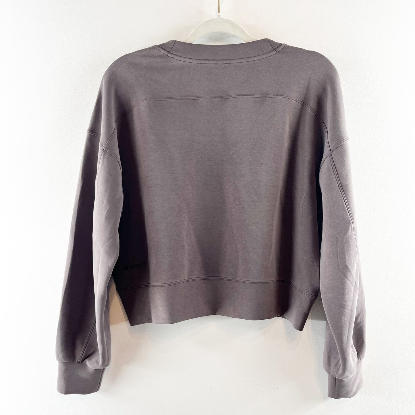 Lululemon Softstreme Perfectly Oversized Cropped Crewneck Sweatshirt Espresso 8