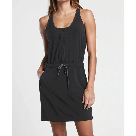 Athleta Expedition Sleeveless Hiking Climbing Mini Tank Dress Skort Black 10