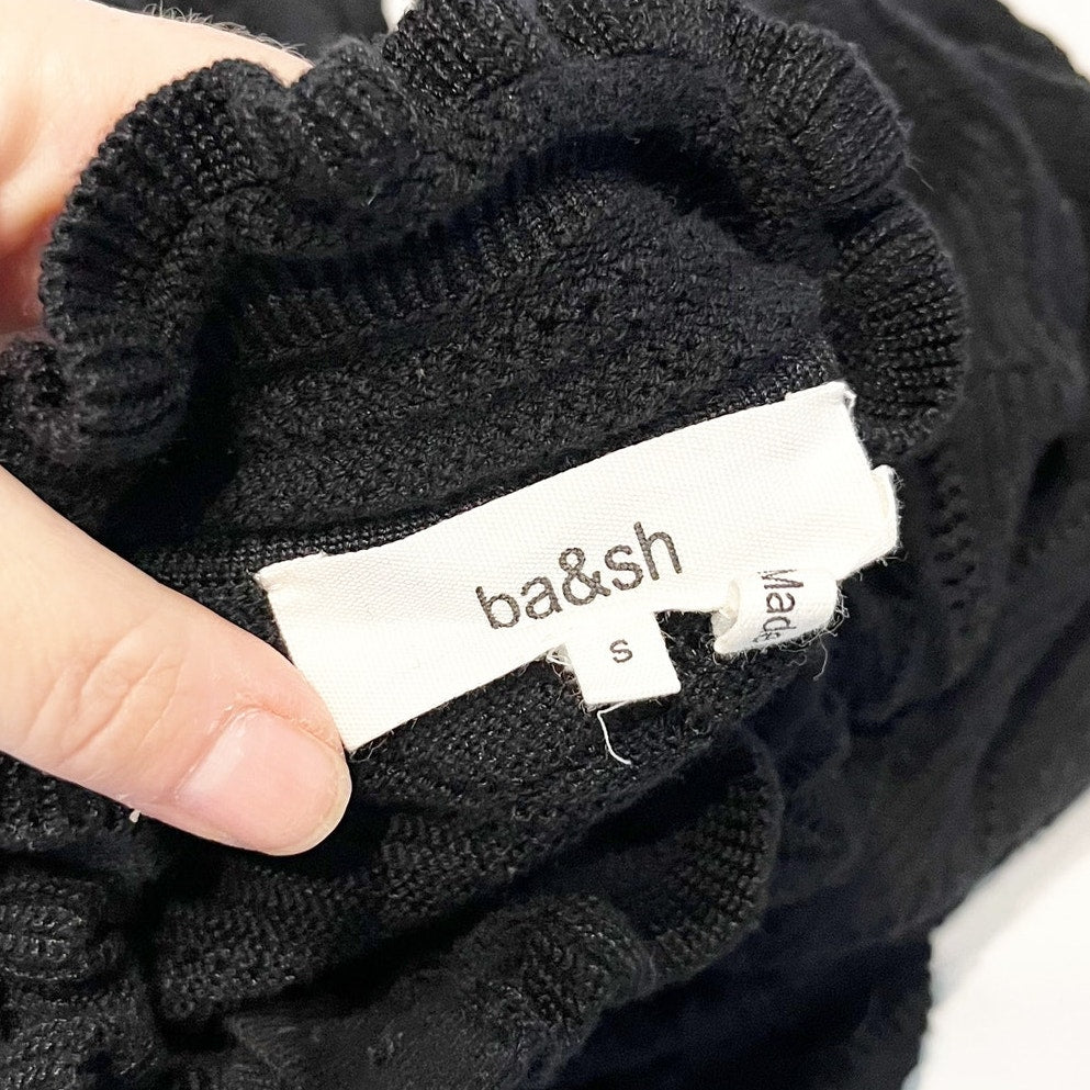 Ba&Sh Vinnie Lady Pullover Jumper Long Sleeve Sweater Black Small