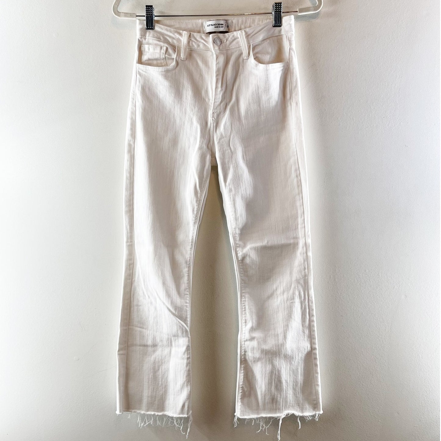Just Black High Rise Cropped Bootcut Jeans White 27