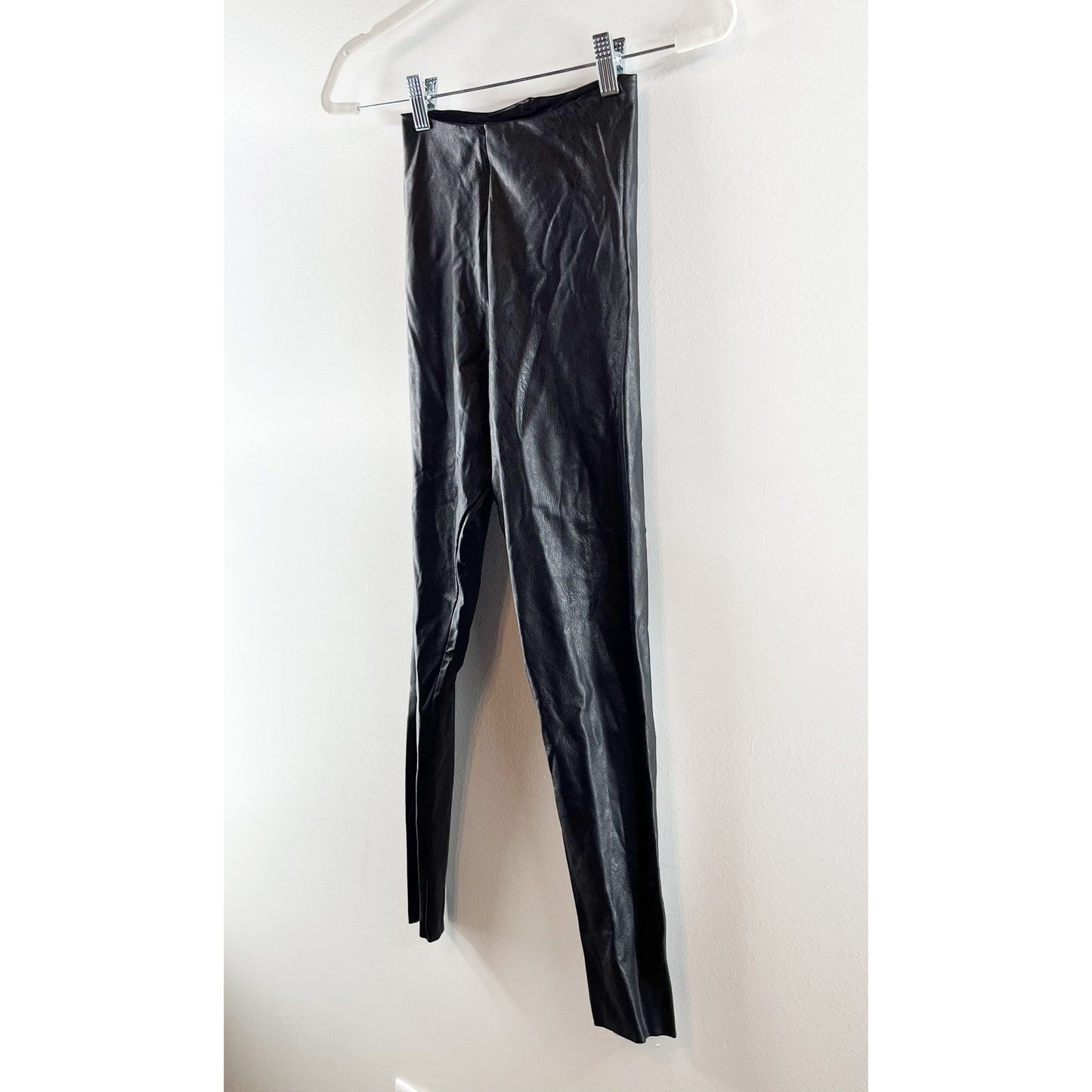 Commando Perfect Control Pull On High Rise Faux Leather Leggings Black XS