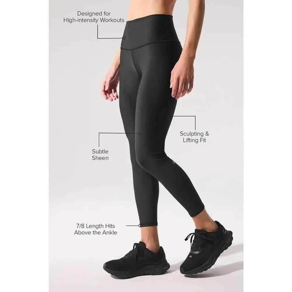 Alo 7/8 High-Waist Airlift Leggings Black Small