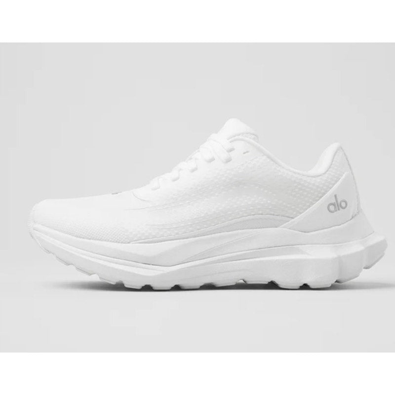 Alo Runner Lace Up Running Performance Shoes Sneakers White 7.5