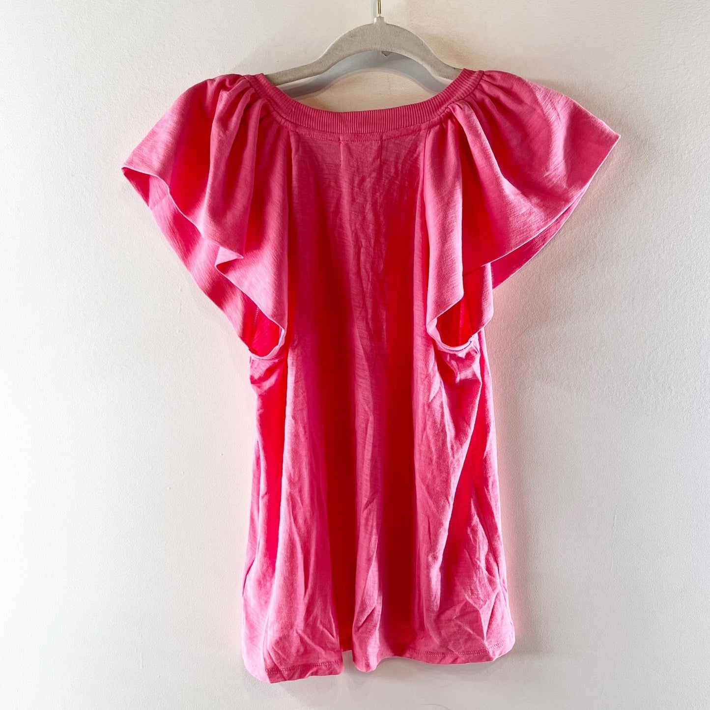 Nation LTD Lorna Ruffle Tank Top Cotton Pink XS
