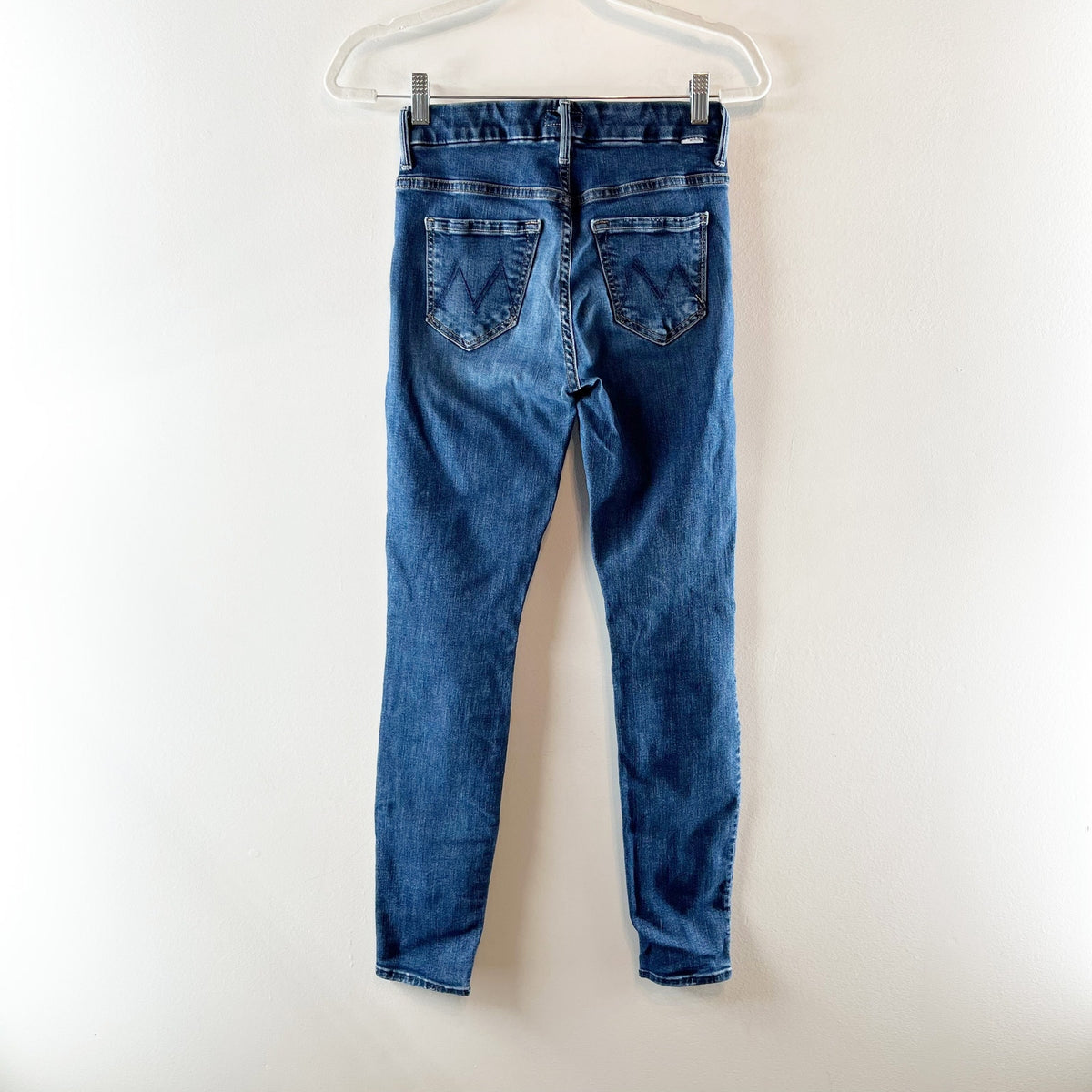 Mother High Waisted Looker Jeans Teaming Up Dark Wash Blue 25
