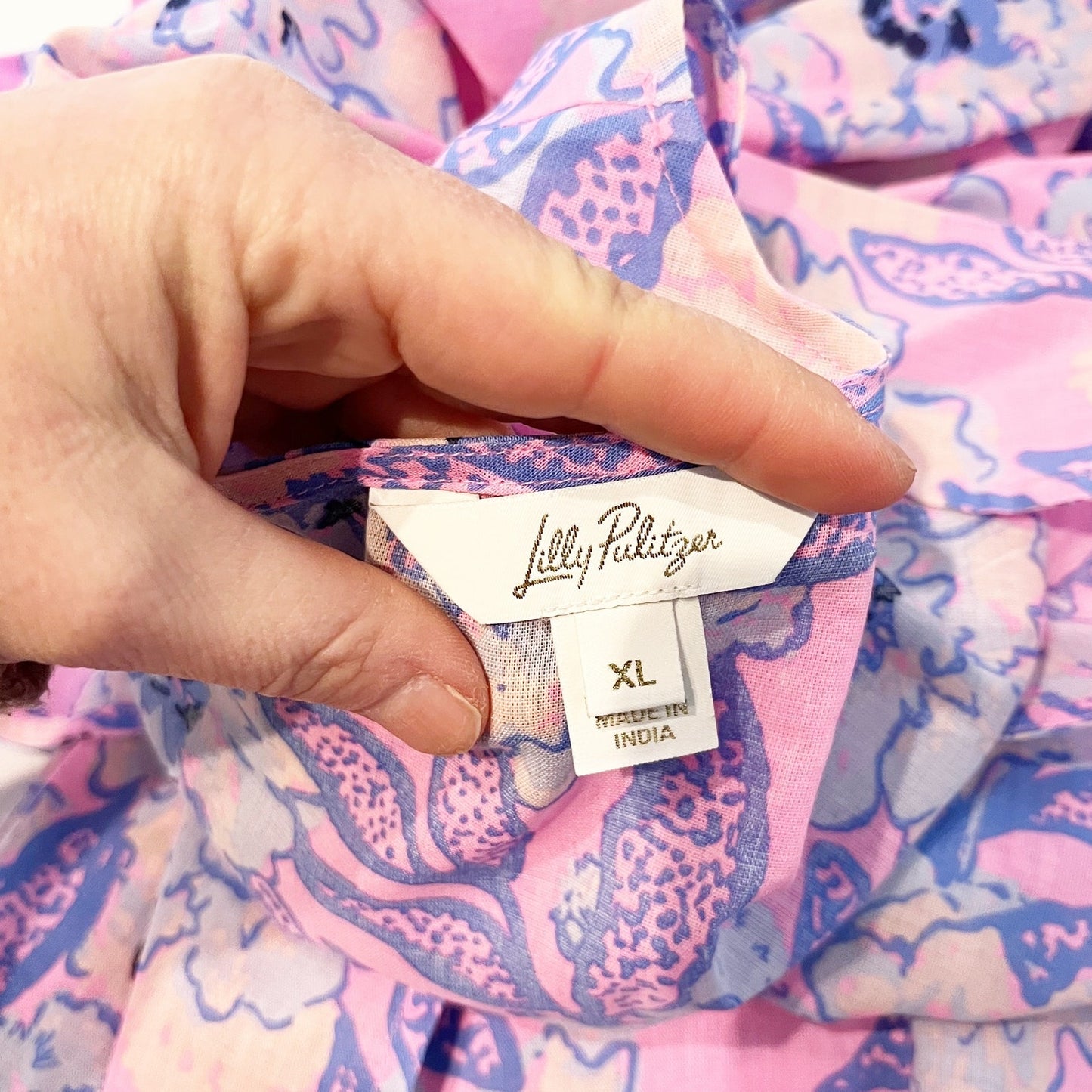 Lilly Pulitzer Perry Cover Up Maxi Dress Multi Totally Koalafied Pink XL