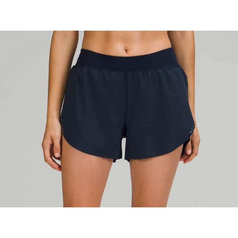 Lululemon Athletica Find Your Pace Lined High-Rise Short 3" True Navy Blue 6