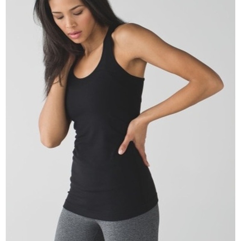Lululemon Cool Racerback Fitted Tank Top Black Small