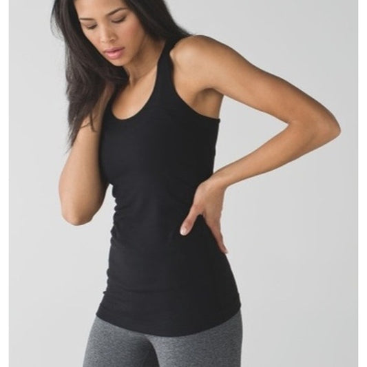 Lululemon Cool Racerback Fitted Tank Top Black Small