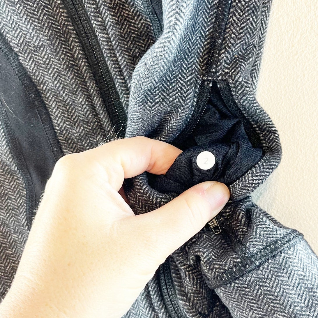 Lululemon Stride Jacket Soft Mini Check Black Heathered Coal Mini Check Black 2