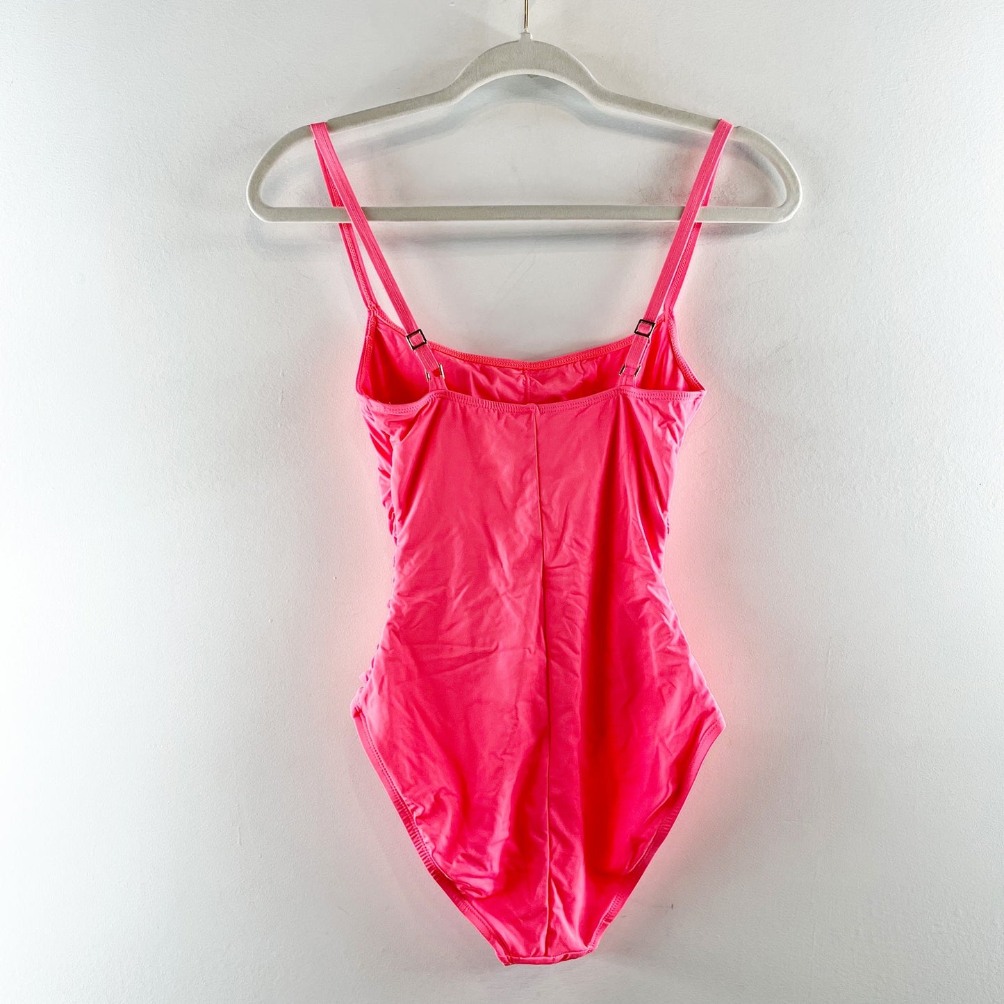 LA Blanca Goddess Ruched One Piece Swimsuit Pink 4