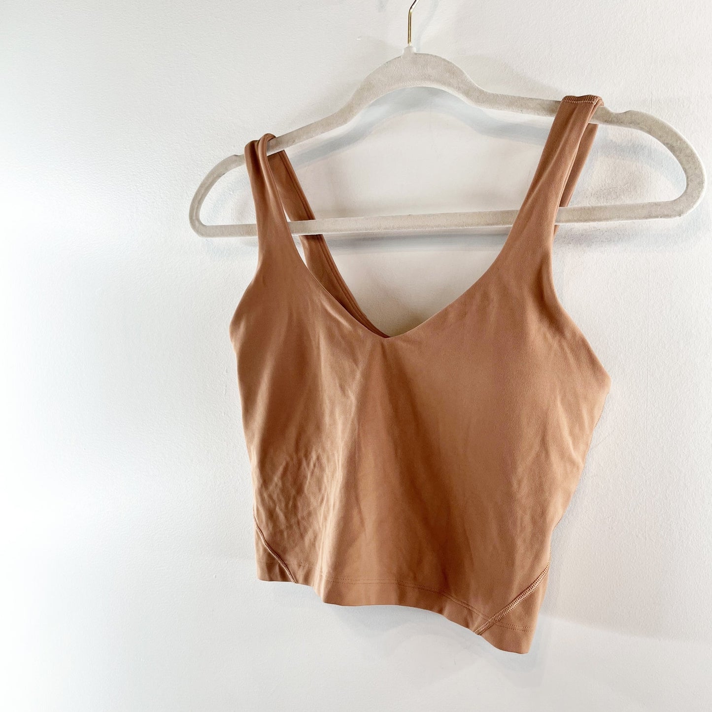 Lululemon Align Cropped V Neck Tank Top Brown 6