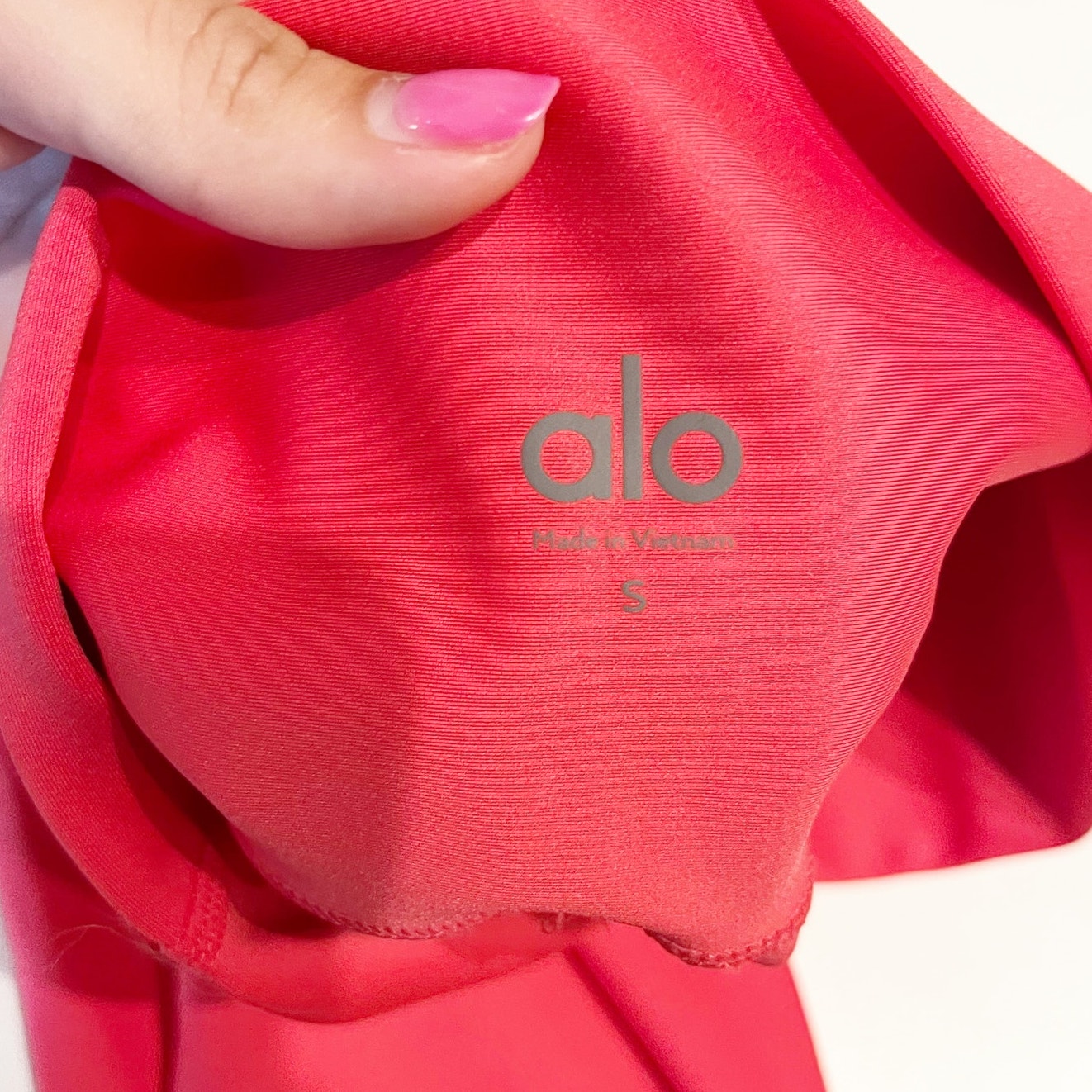 Alo Airlift High Rise 7/8 Leggings Pants Lipstick Red Pink Small