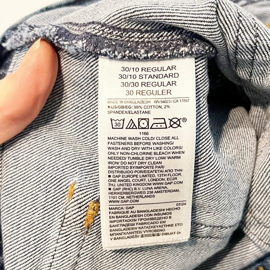 GAP High Rise '70s Flare Leg Braided Waist Jeans Blue 30 / 10