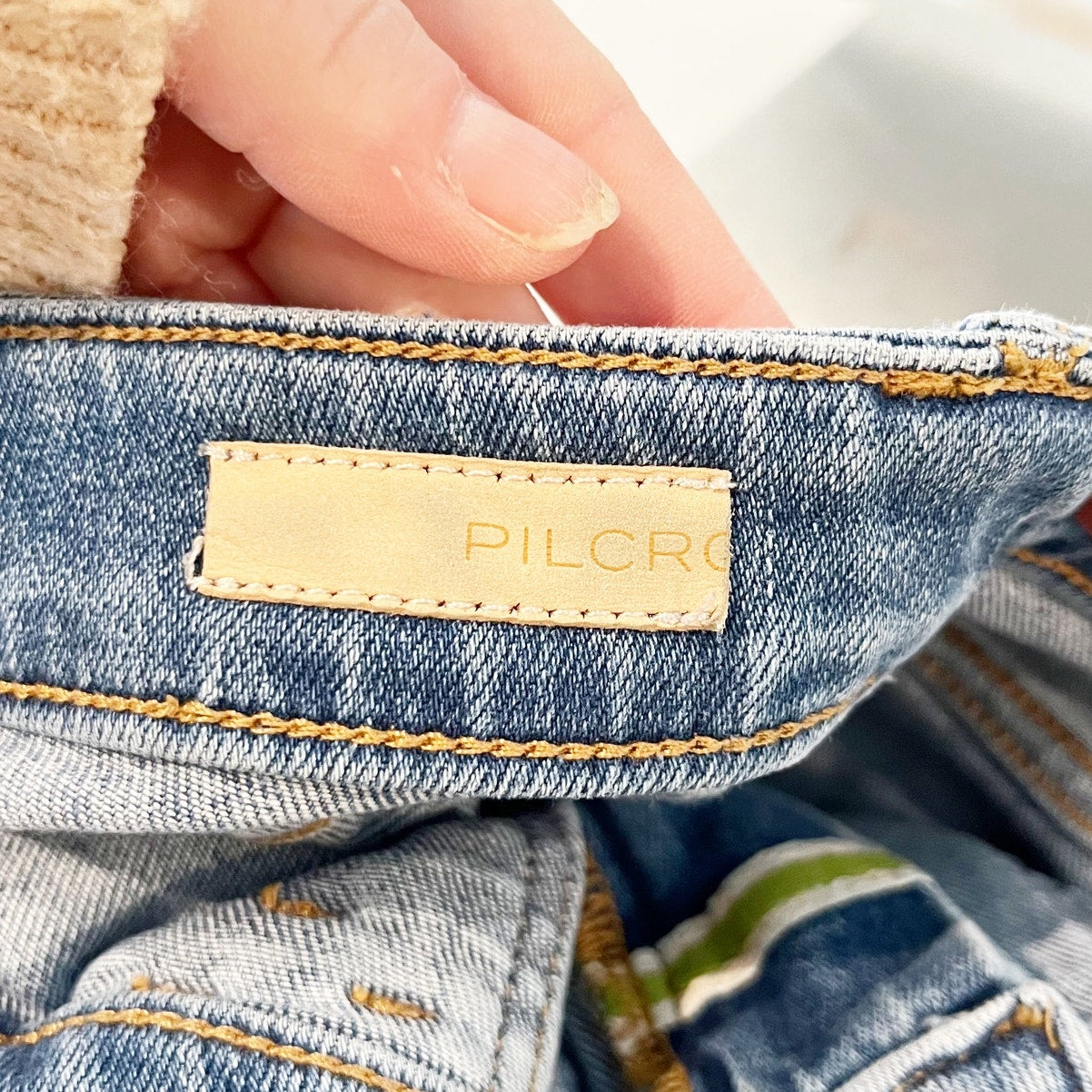 Pilcro The Icon Flare High Rise Jeans Blue 28 Petite