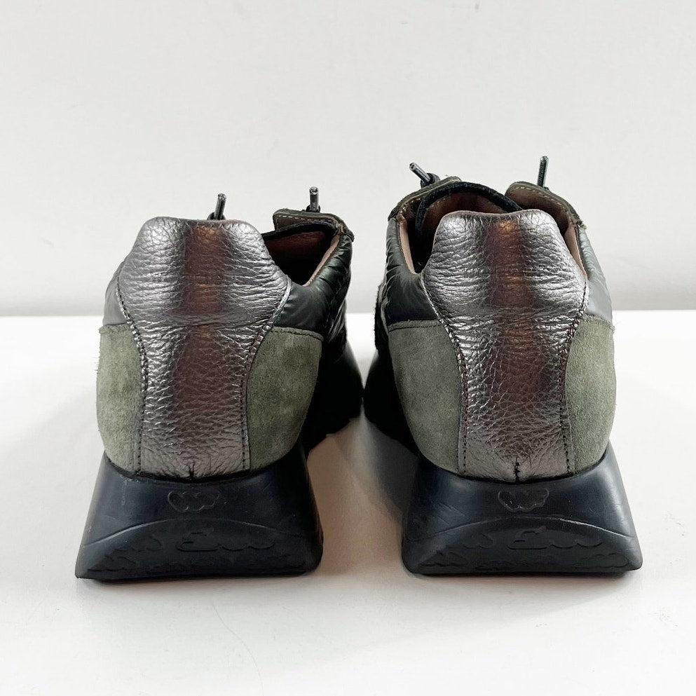 Wonders Oslo Sneakers Khaki Black Lead Combo Green 37