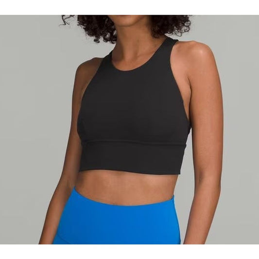 Lululemon Athletica Wunder Train Longline Bra Medium Support C/D Cup Black 10