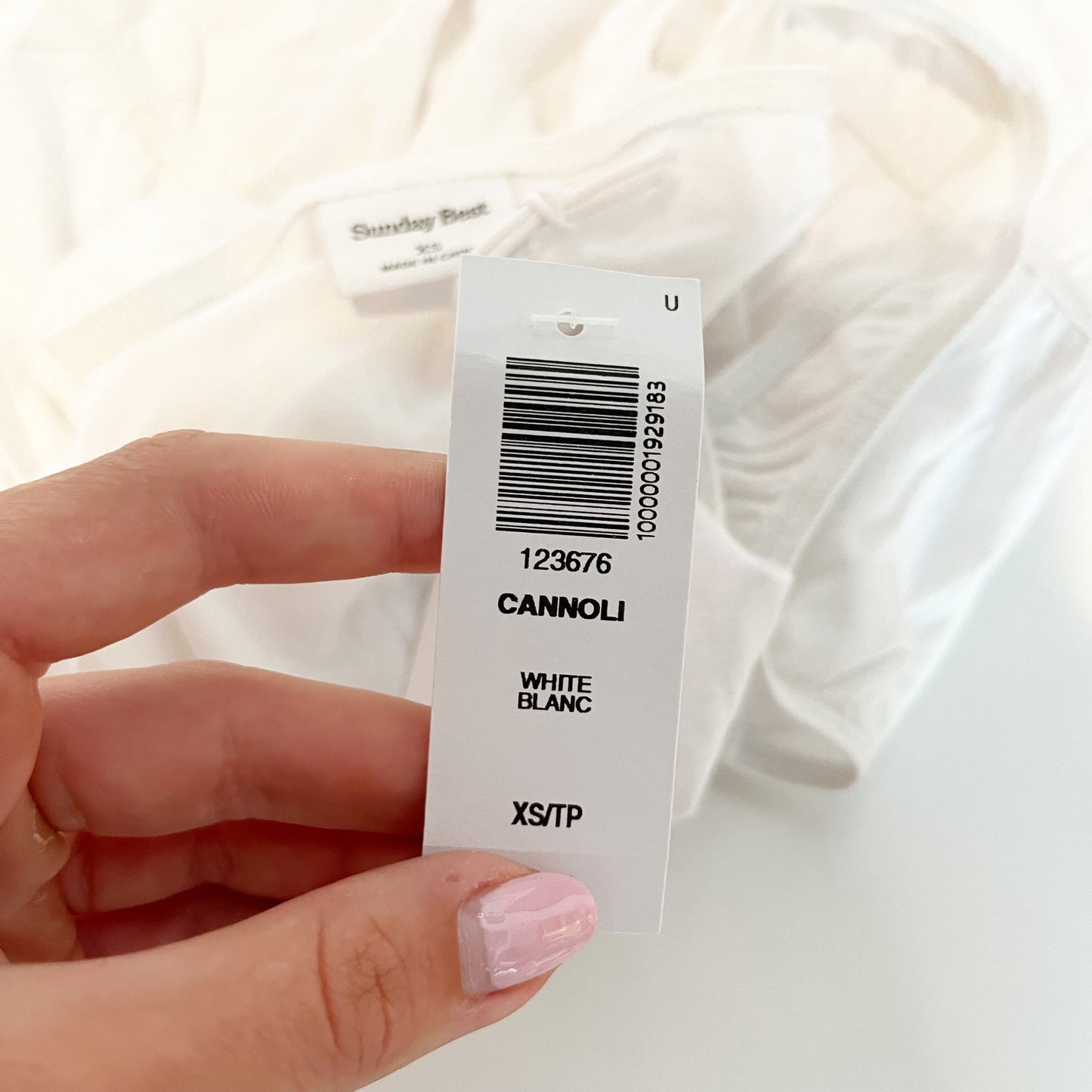 Aritzia Sunday Best Cannoli Tie Front Peplum Cotton Tank Top White XS