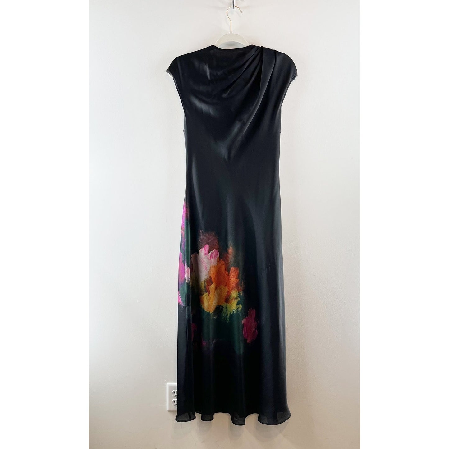 Ted Baker London Averiee Floral Cap Sleeve Cowl Neck Slip Maxi Dress Black 2