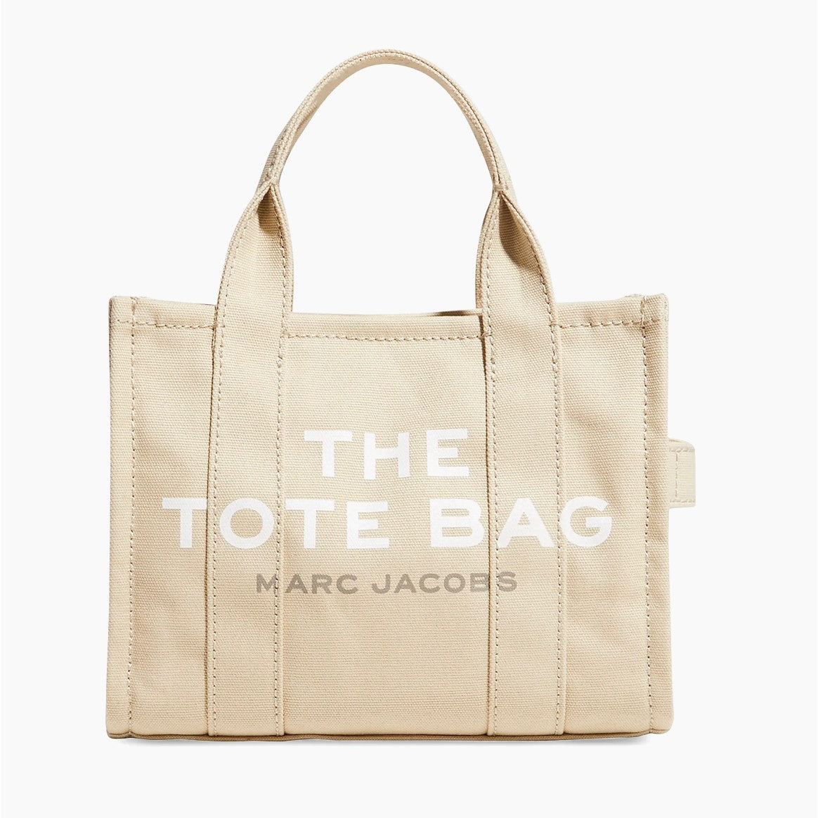 Marc Jacobs The Small Tote Canvas Bag Crossbody Purse Beige Tan