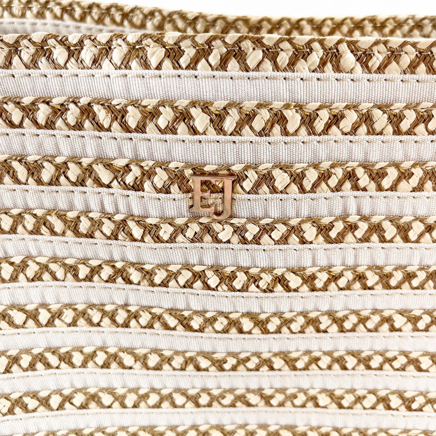 Eric Javits Squishee Isla Straw Bag Peanut Beige Tan