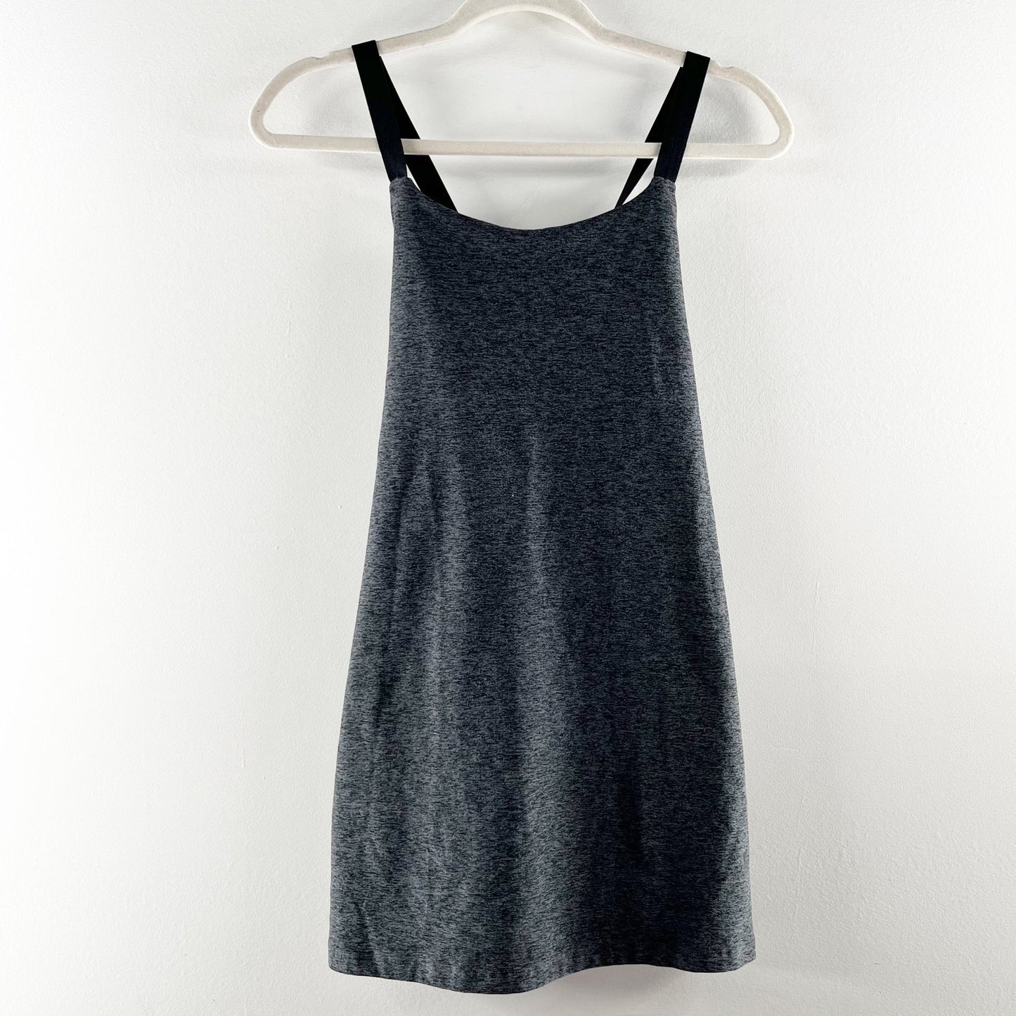 Beyond Yoga Spacedye Move It Tennis Mini Dress Black Charcoal Gray Small