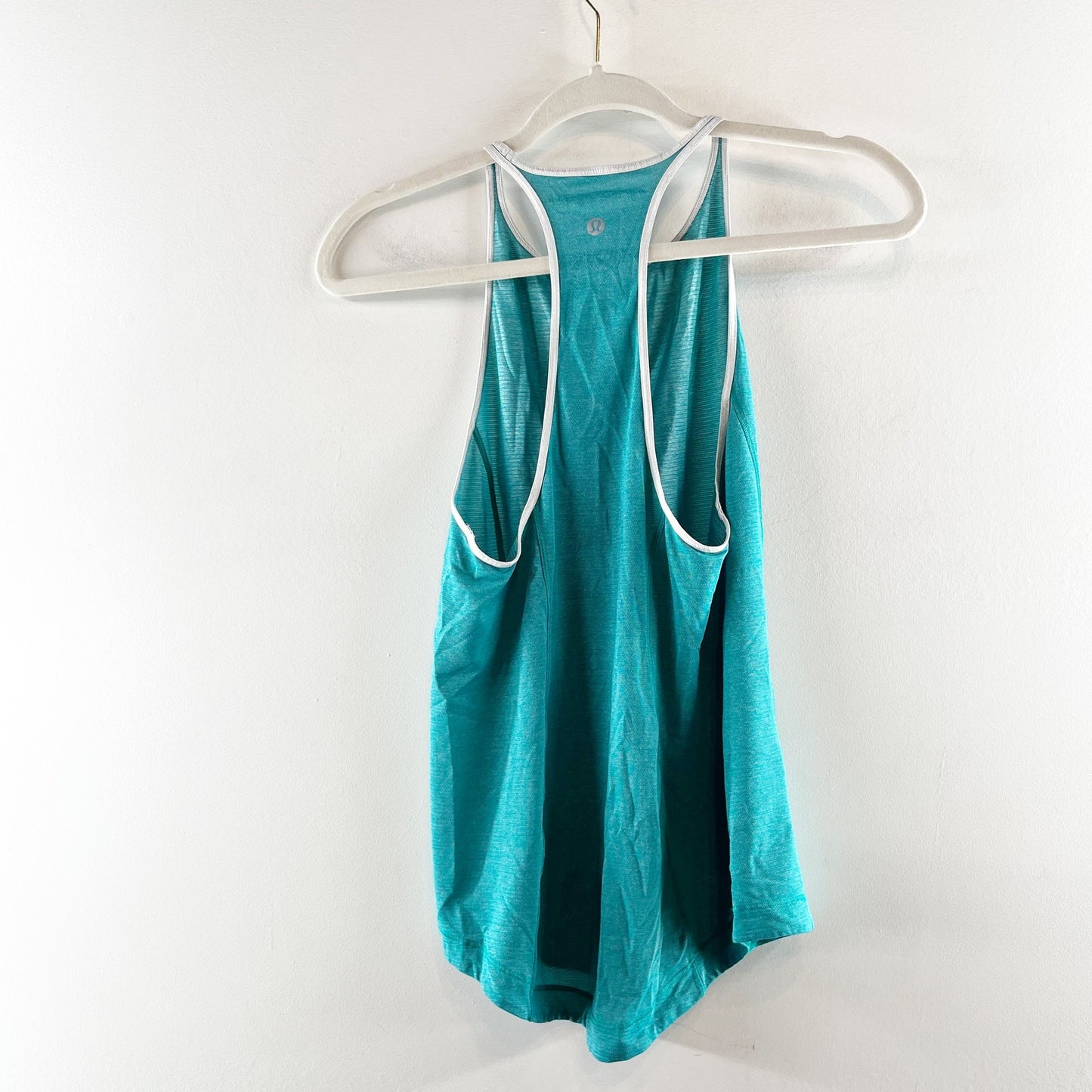 Lululemon Time To Sweat Racerback Tank Heathered Spirit Green White Small